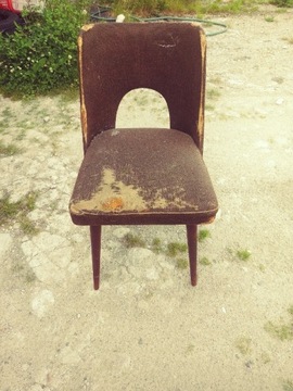Krzesło muszelka PRL do renowacji