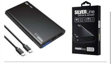 Powerbank GÖTZE&JENSEN Silver Line 10000mAh USB-C