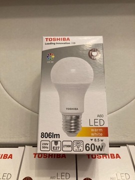 Żarówka LED TOSHIBA E27 8.5W 806LM 2700K kulka