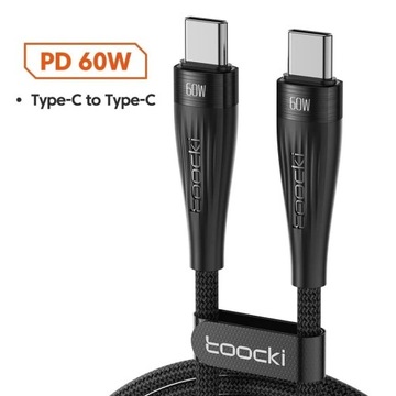 Przewód USB-C - USB-C 60W 1m Toocki