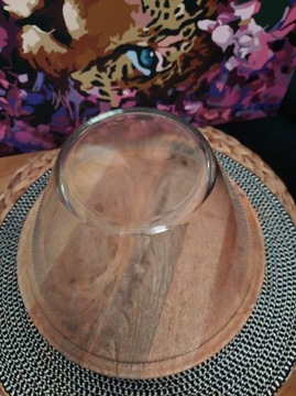Wielka stożkowa miska szklana