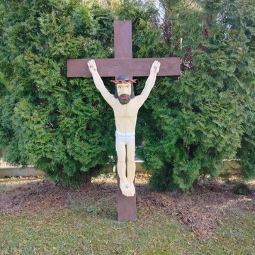 Rzeźba ludowa "Pan Jezus na Krzyżu 