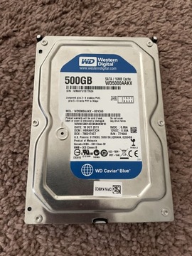 DYSK TWARDY HDD WD 500GB 3,5 WD5000AZLX SATA 