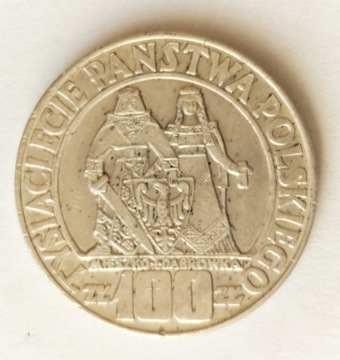 Polska 100 złotych, 1966 r srebro