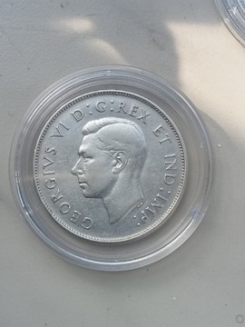 Kanada 50 cent 1/2 Dolara 1942 r  srebro 