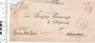 Niemcy BRESLAU List koperta dokument 1872 r.