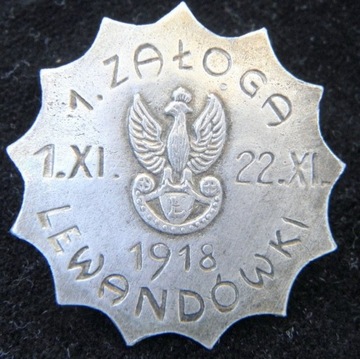 Odznaka "1 Załoga Lewandówki" lata 80/90