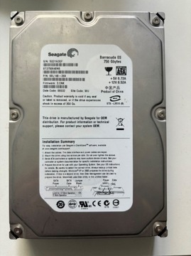 Dysk Seagate 750gb HDD 3.5 cala Sata