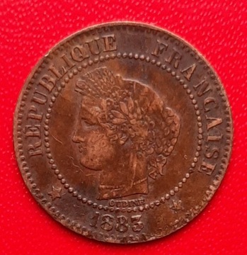 2 centimes 1883 Paryż Francja