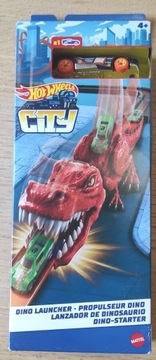 HOT WHEELS wyrzutnia z dinozaurem + autko