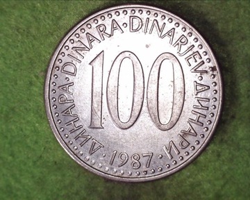 Jugosławia - 100 dinarów  1987