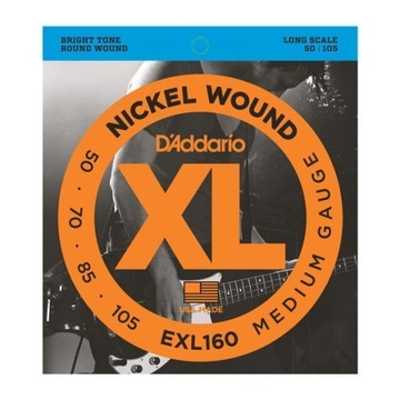 Struny D'Addario EXL160 Nickel Wound Bass