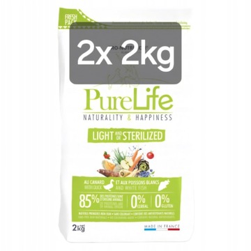 Pure Life 2x 2kg + Gratis, Light Sterilized, PNF