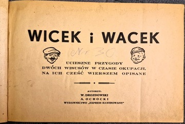 Komiks Wicek i Wacek  orginalne wydanie 1948
