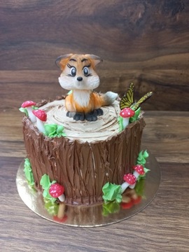 Figurka z masy cukrowej ozdoba na tort lis lisek