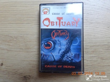 Wkładka/okładka kasety: OBITUARY - Cause of Death