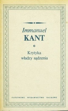 "Krytyka władzy sądzenia" Immanuel Kant