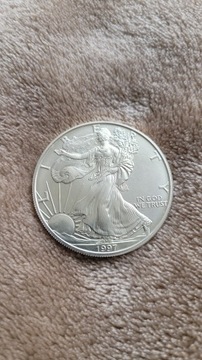 Moneta Amerykański Srebrny Orzeł 1 dolar 1997