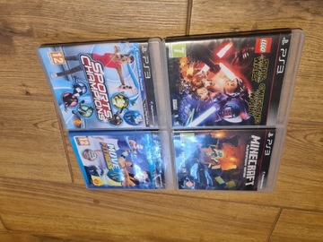 4 gry na konsole PS3. Minecraft,  Lego Star Wars.