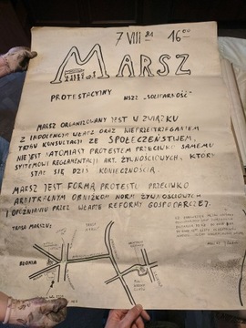 Oryginalny Plakat PRL NSZZ SOLIDARNOŚĆ 1981