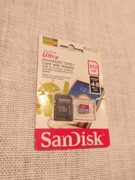 SanDisk Ultra 512 Gb---Nówka sztuka Full HD Video 