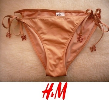 Dół strój kąpielowy brzoskwiniowy bikini h&m M 38