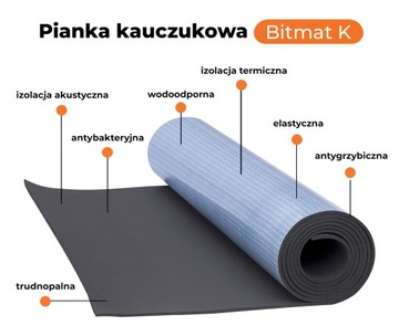 Pianka wygłuszająca kauczukowa 200x100cm 9mm 2szt.