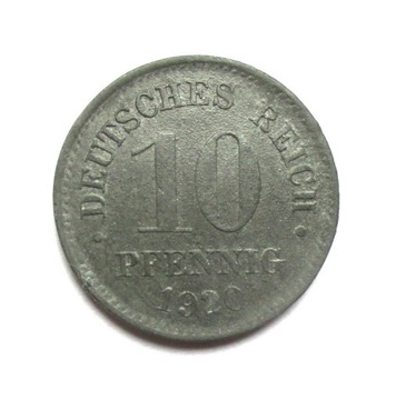 10 Pfennig 1920 r. (cynk) Niemcy