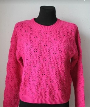 Hallhuber sweterek sweter damski różowy rozmiar XS