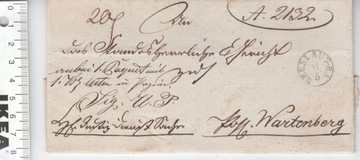 Niemcy BRESLAU Wartenberg koperta list 1807 rok
