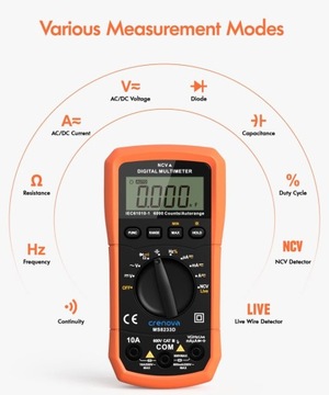 Multimetr Miernik Uniwersalny CRENOVA MS8233D
