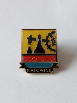 Herb miasta Katowice przypinka pin odznaka wpinka