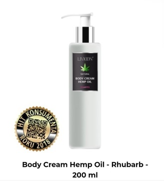 Body Cream Hemp Oil - Rhubarb - 200 ml