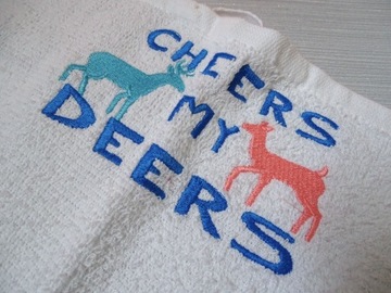 Ręczniki 2  dla gości Haft Święta Cheers my Deers