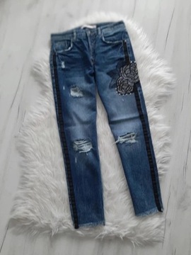 ZARA piękne jeansy Boyfriend Mom Fit XS 34