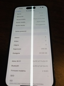 iPhone 14 Pro Max Płyta główna 256gb z face id