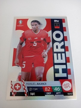 Topps Match Attax Euro 2024 Hero Akanji