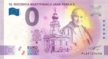  0 euro 10. Rocznica Beatyfikacji Jana Pawła II