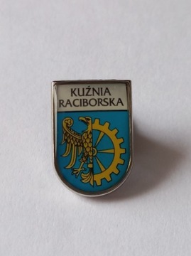 Herb miasta Kuźnia Raciborska przypinka pin wpinka