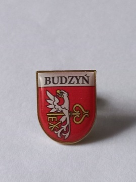 Herb miasta i gmina Budzyń przypinka pin odznaka