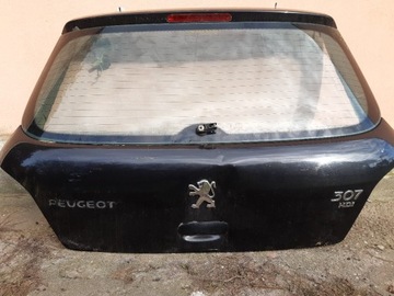 Klapa bagażnika Peugeot 307 HDI 2006 kolor czarny