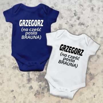 Body niemowlęce z nadrukiem imienia GRZEGORZ