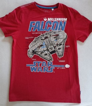 T-shirt  czerwony STAR WARS bawełna C&A r.146/152