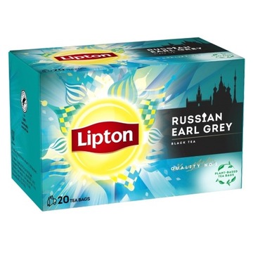 RUSSIAN EARL GREY Lipton herbata czarna biały kruk