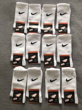 Skarpety Nike białe 12 par rozmiar 41-45