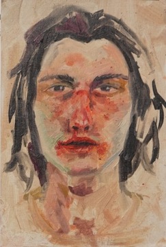 Portret olejny na desce malarskiej