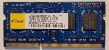 Pamięć do laptopa Elixir DDR3 SODIM 2GB