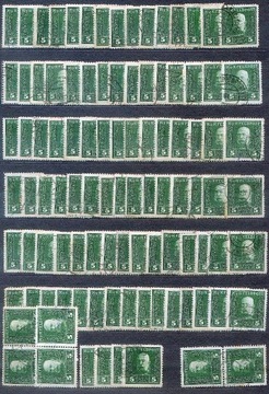 OA, Fi 25, 5 Hal., 100 znaczków stemplowanych 