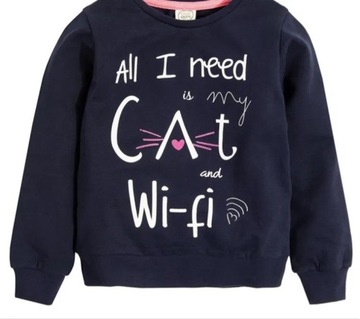 Bluza cool club All I need is my cat and Wi-Fi 158