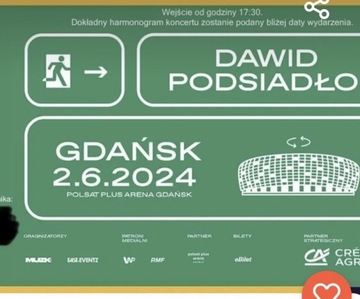 Bilety na koncert D.Podsiadło Gdańsk 02.06.2024